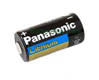 Panasonic CR123A Lithium battery 3V Photo Lithium Battery, 0.67" Diameter x 1.36" H (17.0 mm x 34.5 mm), black/Gold/Blue