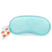 Outflower Soft and Comfortable Breathable Men and Women Sleep Goggles Shade Eye Goggles with Earplugs Blue