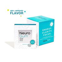 Neuro Gum Nootropic Energy Gum | Caffeine + L-theanine + B Vitamins | Sugar Free + Gluten Free + Non GMO + Vegan | Enlighten Mint Flavor (54 Count)
