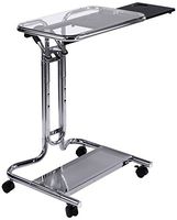 Calico Designs 51201 Laptop Cart with Mouse Tray in Chrome and Clear Glass by Calico Designs