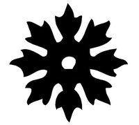Newclew Ninja Star Weapon Japan Black or White Sticker Decal Notebook Car Laptop Art Bumper Sticker Decal