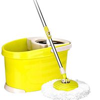QAZWSX-tb Creative multi-function cleaner good god drag mop set rotating mop (color : Yellow, Size : 26 29 46CM)