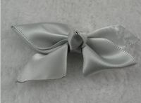 40pcs Satin Ribbon Festoon Bows Flowers Applique/Wedding/DIY(Pick Color) (Silver)