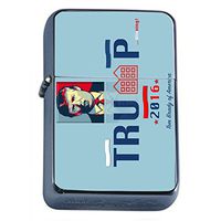 Donald Trump Flip Top Oil Lighter S3 Smoking Cigarette Smoker Includes Silver Case Presidential Candidate