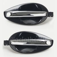 Genuine Outside Chrome Door Handle Catch (unpainted) LH & RH Set For 2003-2008 Hyundai Tiburon Coupe (826502C010 & 826602C010) Left (Driver) & Right (Passenger) side by Unknown