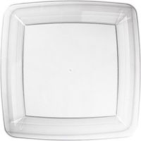 Creative Converting 23041891 Plastic Banquet Paper Dinner Plates, 10.25", Clear