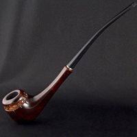 Long Carved Tobacco Smoking Pipe 'Stone Arch' | Pipes - 7.9'' (20cm)