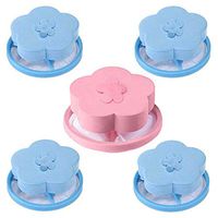 Household Reusable Washing Machine Floating Lint Mesh Laundry Bag Portable Washer Hair Lint Catcher Hair Filter Net Pouch Household Tool 5Pcs (F, 5Pcs)