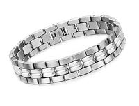 Aegean Jewelry Titanium Men's Fashion Magnetic Bracelet, Anti-fatigue and Pain-relief, with a Gift Box and a FREE Small Gift