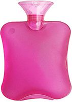 Transparent Classic Rubber Hot Water Bottle 2Liter with Knit Cover - Pink