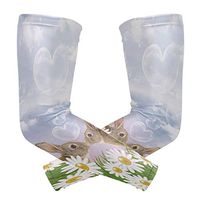 Kiss Hares Rabbit Bunny Butterfly Arm Sleeves Elbow Support Combat UV Protection for Men Women Running Golf Cycling 1 Pair