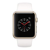 Apple Watch Series 2 Smartwatch 42mm Gold Aluminum Case White Sport Band (White Sport Band) (Renewed) (White)