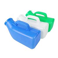 Urinals for Men(3 Pack) - 34oz/1200mL Thick Plastic Mens Bedpan Bottle-on Lid - Spill Proof Urinary Chamber - Male Portable Pee Bottles - Travel Urine Collection Containers
