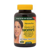 NaturesPlus Source of Life Women Multivitamin - 120 Vegetarian Tablets - Whole Foods, Enzymes & Minerals - Overall Health, Energy - Gluten-Free - 60 Servings