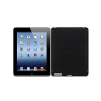 Skinomi Black Carbon Fiber Full Body Skin Compatible with Apple iPad 3 (3rd Gen Wi-Fi)(Full Coverage) TechSkin with Anti-Bubble Clear Film Screen Protector