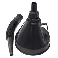 With Strainer Thickened Car Refueling Tool Anti-Corrosion Funnel Detachable Plastic Durable Flexible Handle (Black)