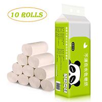 10 Rolls Toilet Paper 4 Layers Bamboo Pulp Soft and Comfortable Household Paper Roll Home Kitchen Flexible Skin Friendly Roll Tissue Towels