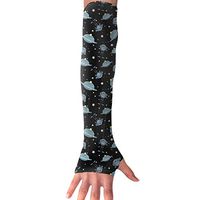 BaPaLa Aliens and UFO Sports Arm Sleeves Cooling Or Warmer UV Sun Protection Compression Arm Sleeve for Women& Men Suit for Cycling,Running,Golf, Basketball,Football 1 Pairs