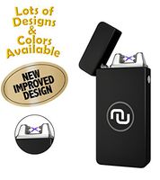 Novelty Wares - USB Flameless Plasma Dual Arc Rechargeable Windproof Cigarette Lighter with Charging Cable and Gift Box (Matte Black)