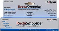 RectaSmoothe Lidocaine 5% Hemorrhoidal Anesthetic Cream, Fast Pain Relief for Hemorrhoids and Other Anorectal Disorders 1 oz. Tube