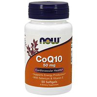 NOW Supplements, CoQ10 50 mg, Pharmaceutical Grade, All-Trans Form produced by Fermentation, 50 Softgels