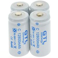 1.2V Ni-MH C Size Rechargeable Batteries High Capacity 12800mAh