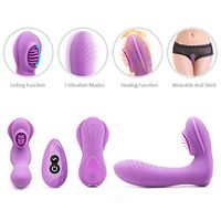 Female Massage Líckíńg Toys Remote Control Rechargeable L-Shape Thrustíńg Clitorisl Stimulation Orgasm Wireless Wearable Vibranting Wand Waterproof Whisper Quiet Electric 9 Vibrate Frequency Tshirt