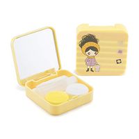 Adorable Travel Girl Contact Lens Travel Case with Accessories and Mirror