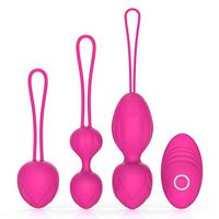 Kegel Balls Kit - Ben Wa Massager Ball with 2 in 1 Wireless Remote Control,100% Waterproof,Doctor Recommended for Beginners & Advanced Women Bladder Control and Pelvic Floor Exercise(Rose)