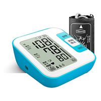 QIYUE Blood Pressure Monitor Upper Arm for Home Use with Speaker, Accurate Automatic BP Machine with Relaxing Music, Extra Large Cuff, Digital Large Display, 2-Users, 240 Recordings