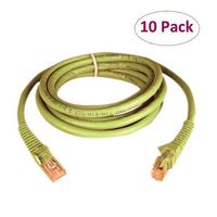 Tripp Lite (N201-007-YW) 10-Pack 7-Ft Yellow RJ45 M/M Cat6 Patch Cable