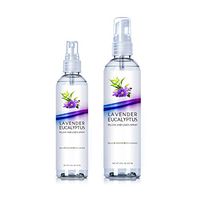 Two Pack Lavender Eucalyptus Pillow and Linen Spray, Best Set for Travel and Home, Strong Essential Oil Mist for Relaxing the Body and Mind (Lavender Eucalyptus, 4oz/8oz)