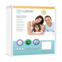 Dry Defender Premium Hypoallergenic Waterproof Pillow Protector - King Size - Pack of 2 Pillow Cases