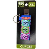 Clip-On Neoprene Vape E-Cigarette Case with Key Ring - Pastel