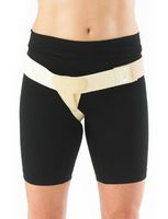 Neo G Lower Hernia Support – Helps Reduce Symptoms of Overstrain & Exertion, Pre/Post-Surgery Aids, Inguinal Hernias – Breathable & Adjustable – Class 1 Medical Device – Small – Left - Tan
