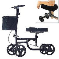 Knee Scooter Steerable Knee Walker Crutch Alternative with Basket & Thick Knee Pad，Dual Brakes, Medical Scooter for Foot Ankle Injuries, Crutches Alternative