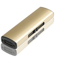 Ruiwo USB Lighter Candle Electric Flameless Long Windproof Rechargeable Portable Slim Cigarette Lighters (Gold)