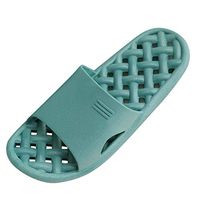 Womens Mens Indoor Bathroom Shower Solid Slide-on Slippers Poolside Shoes Cozy Non-Slip Indoor Slippers Green