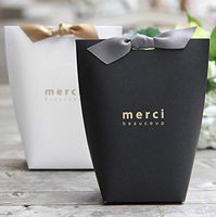 Gift Wrap Boxes Packing Bags, Minimalist Gift Boxes Valentine's Day, Decorative Presents Box Bundle for Packing Clothes Accessories/Tie, Set of 8 (4 White&4 Black)
