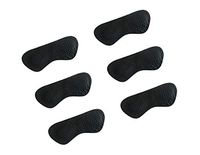 VSUDO Leather Shoe Heel Liner, Shoe Heel Insert, Heel Cushion Inserts, Heel Pads, Heel Insoles, Heel Grips, Design for Men or Women Loose Shoes, Protect Your Heel[3 Pairs-Black-Leather]