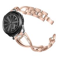 Lyperkin Fenebort Compatible with Samsung Galaxy Watch Bands 46mm, Luxury Stainless Steel Strap Bracelet Replacement Wristband Accessories 22mm