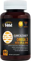 Pure Natural Fish Oil Omega 3 DHA EPA 1000 mg. Advanced Formula for Heart, Brain, Immune System, Joints, Mood, Skin and Eye Health. 60 Non GMO Softgel Capsules for Women and Men. Mercury Free