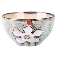 Ceramic Bowl Korean Bowl Rice Bowl Soup Bowl Noodle Bowl Healthy Underglaze Tableware Household Commercial Blue Green Pink Red (Color : Green, Size : 136cm)
