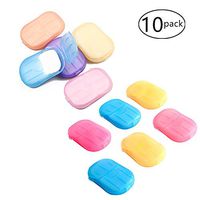 200 Sheets Mini Portable Travel Soap Paper Sheets, Disposable Soap Sheets Portable Hand Washing Bath Scented Paper Soap and Slide Foaming Paper Soap Bathing Soap Flakes
