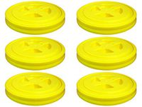 Twister Seal Lids (6 Pack) - Easy Access Bucket Lids (Will fit Most Buckets 3.5-7 gal) (Yellow)