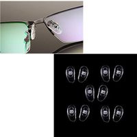 Nose Pads for Eyeglass Screw on 15mm 5 Pairs D Shape Screw in Soft Silicone Nose Pads -Replacement Nose Pads Nosepads for Glasses Eyeglasses Sunglasses D Shape Screw on