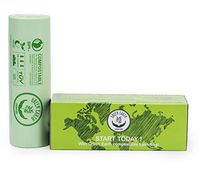 Green Earth Compostable Biodegradable Food Scraps Waste Kitchen Trash Bags, 3 Gallon,11.35 Liter, 100-Count, Superior Strength 0.75 Mil Thickness,US BPI ASTM D6400 and Europe OK Compost Home Certified