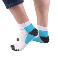 Preeyawadee Women Men Foot Compression Socks Plantar Fasciitis Heel Arch Pain Relief Support Socks (L)