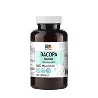 Bacopa 100 Capsules, 1000mg Per Serving, Organic Bacopa Herb (Brahmi, Bacopa Monnieri)