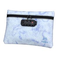 FIREDOG Smell Proof Bag with Combination Lock, 6x9" Odor Proof Pouch Case Container for Travel Stash Storage (Marble Purple)